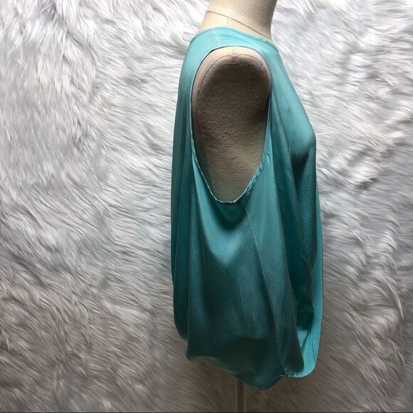 NWT Natori Size XL Teal Wrap Front Silk Tunic Top - Picture 12 of 12
